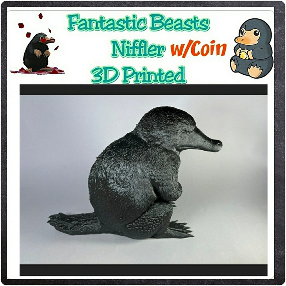 Niffler w/coin from Fantastic Beasts 3D Printed